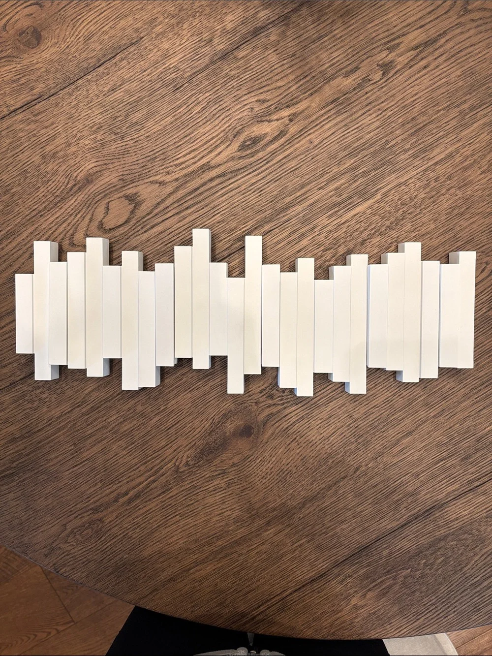 NWT Umbra White Sticks 5 Hook Wall Mounted Coat Rack